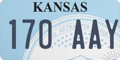 KS license plate 170AAY