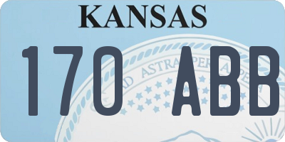 KS license plate 170ABB