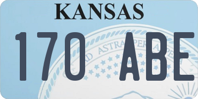 KS license plate 170ABE