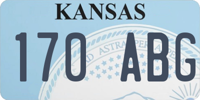 KS license plate 170ABG