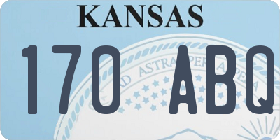 KS license plate 170ABQ