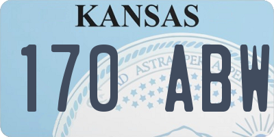 KS license plate 170ABW