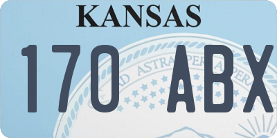 KS license plate 170ABX