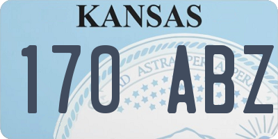 KS license plate 170ABZ