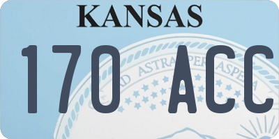 KS license plate 170ACC