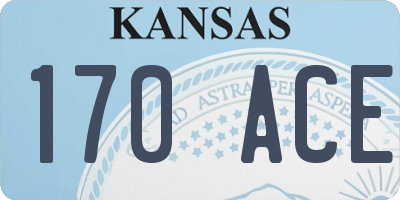 KS license plate 170ACE