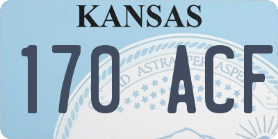 KS license plate 170ACF