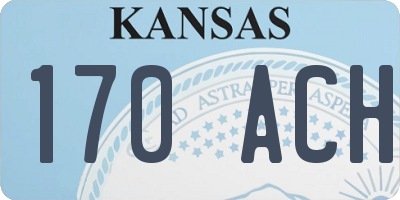 KS license plate 170ACH