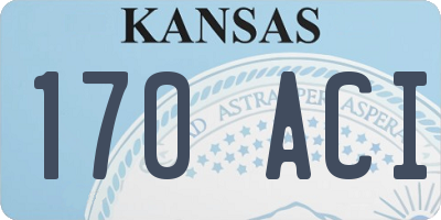 KS license plate 170ACI
