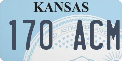 KS license plate 170ACM