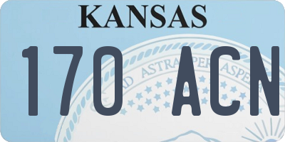 KS license plate 170ACN