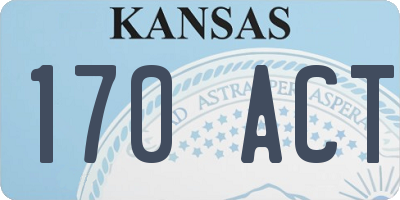 KS license plate 170ACT