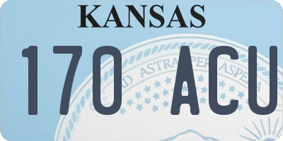 KS license plate 170ACU