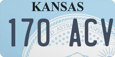 KS license plate 170ACV