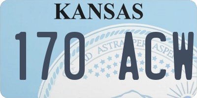 KS license plate 170ACW