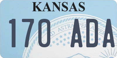 KS license plate 170ADA