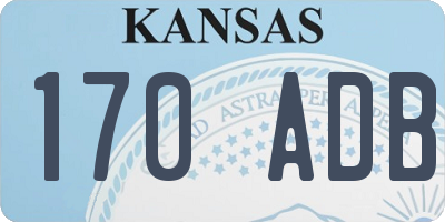 KS license plate 170ADB
