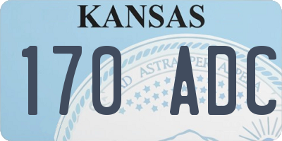 KS license plate 170ADC