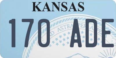 KS license plate 170ADE