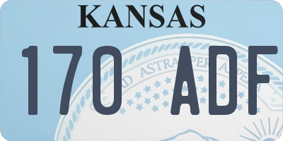 KS license plate 170ADF