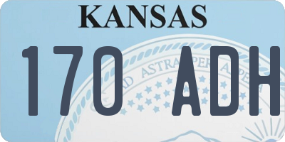 KS license plate 170ADH
