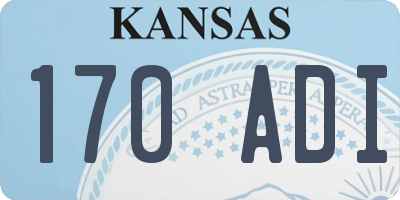 KS license plate 170ADI