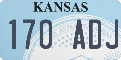KS license plate 170ADJ