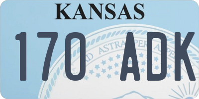 KS license plate 170ADK