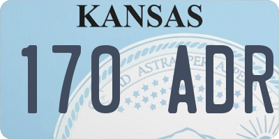 KS license plate 170ADR