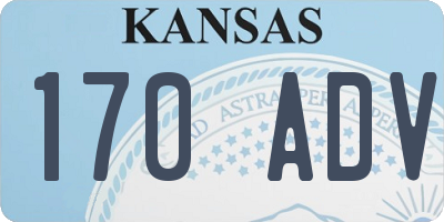 KS license plate 170ADV