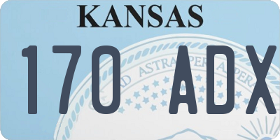 KS license plate 170ADX