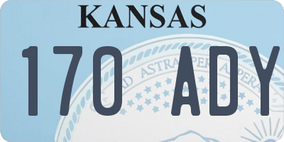 KS license plate 170ADY