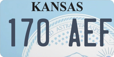KS license plate 170AEF