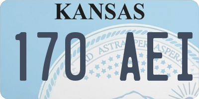 KS license plate 170AEI