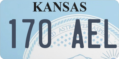 KS license plate 170AEL
