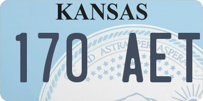 KS license plate 170AET