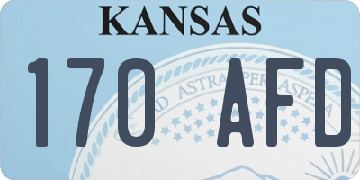 KS license plate 170AFD