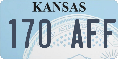 KS license plate 170AFF