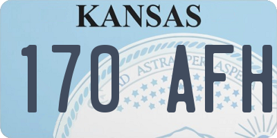 KS license plate 170AFH