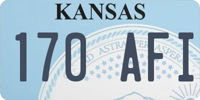KS license plate 170AFI