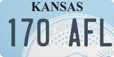 KS license plate 170AFL