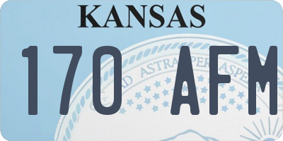 KS license plate 170AFM