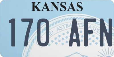 KS license plate 170AFN
