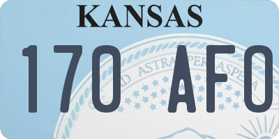 KS license plate 170AFO