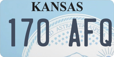 KS license plate 170AFQ