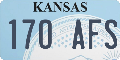 KS license plate 170AFS