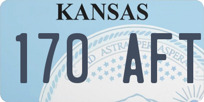 KS license plate 170AFT