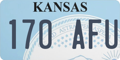 KS license plate 170AFU