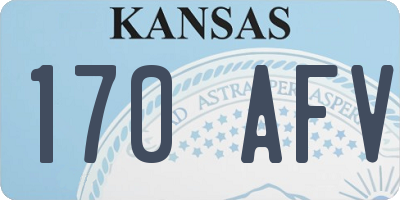 KS license plate 170AFV