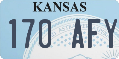 KS license plate 170AFY